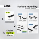 Vivalux VIV005176 SLIM25 метална планка M-Track metal сет 2 бр./6 бр. нитове