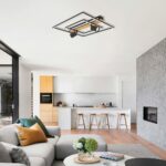 Vivalux VIV005165 LED плафон CAMPO LED 36W черно/бяло+дърво CCT-switch 3000-4000-6400K