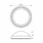 Vivalux VIV004744 LED плафониера POLKA LED 18W черен 4000K IP54
