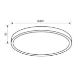 Vivalux VIV004617 LED плафониера LUKA LED 35W 2800lm черен 4000K