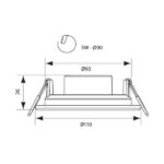 Vivalux VIV003557 Влагозащитена LED луна за вграждане PUNTO LED 6W бял 4000K