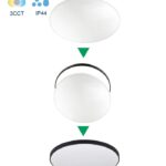 Vito 2027011 LED CEILING LAMP SATURN 18W 3xCCT (3000K/4000K/6500K) 1620lm φ250*H50 2RINGS