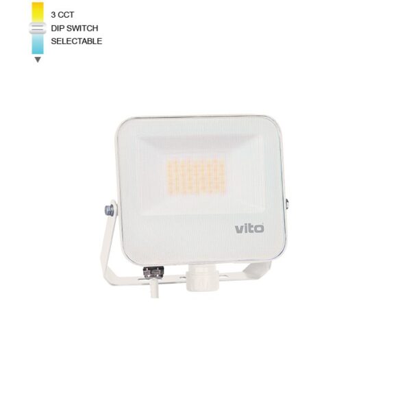Vito 3023005 LED FLOODLIGHT DANUBE 30W SMD 3CCT IP66 WHT
