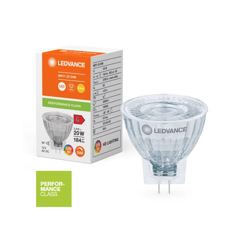 led-mr11-dim-p-28w-927-gu4.jpg Ledvance 4099854050206 LED ЛАМПА MR11 DIM P 2.8W 927 GU4