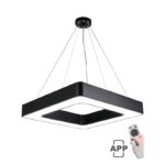 Vito 2026330 LED PENDANT SQUARE LIGHTING FIXTURE FINESSE F-60 600*600*H70 60W DIMMABLE+MOBILE BLACK