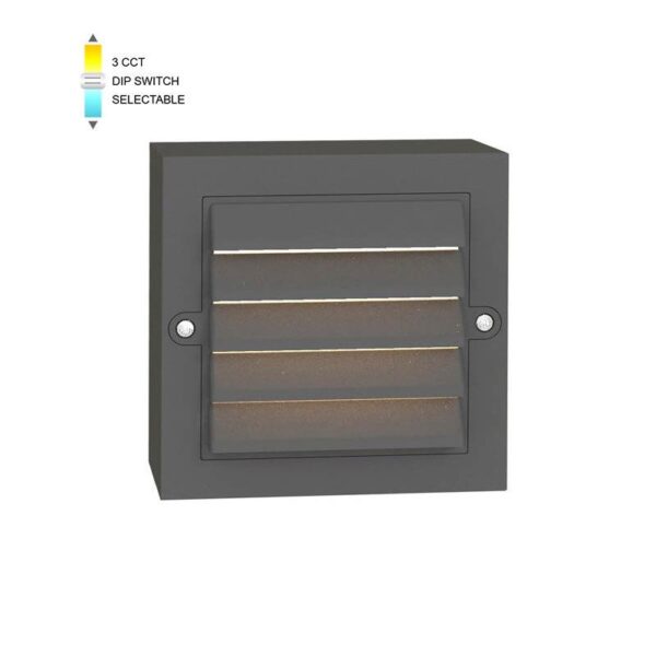 Vito 3230661 LED осветление за стъпала ADRIA-ST2G 6W. SMD. 3CCT. 13x13cm. IP65. антрацит. външен монтаж