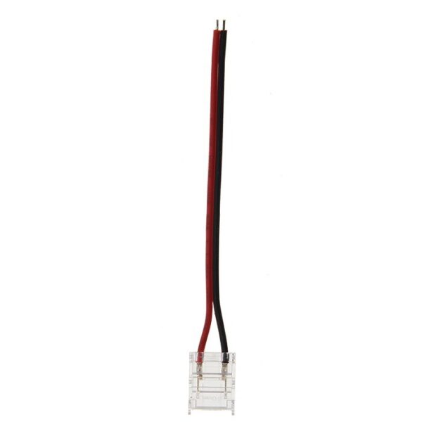 Vito 5520313 LED КОНЕКТОР ЗА ЛЕНТА CONM10 10MM-SINGLE С 10CM КАБЕЛ ПРОЗРАЧЕН 2 БР./ПАКЕТ ЗА SMD/COB LED ЛЕНТИ