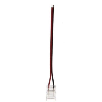 Vito 5520312 LED КОНЕКТОР ЗА ЛЕНТА CONM8 8MM-SINGLE С 10CM КАБЕЛ ПРОЗРАЧЕН 2 БР./ПАКЕТ ЗА SMD/COB LED ЛЕНТИ