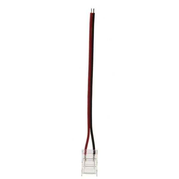 Vito 5520312 LED КОНЕКТОР ЗА ЛЕНТА CONM8 8MM-SINGLE С 10CM КАБЕЛ ПРОЗРАЧЕН 2 БР./ПАКЕТ ЗА SMD/COB LED ЛЕНТИ