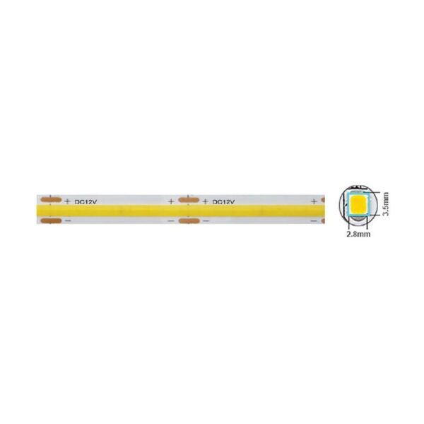 Vito 5540570 LED лента STRIP PLUS 12V 320xCOB. 12W. 3M (самозалепваща лента). 8mm. IP20. 4000K. 5m ролка