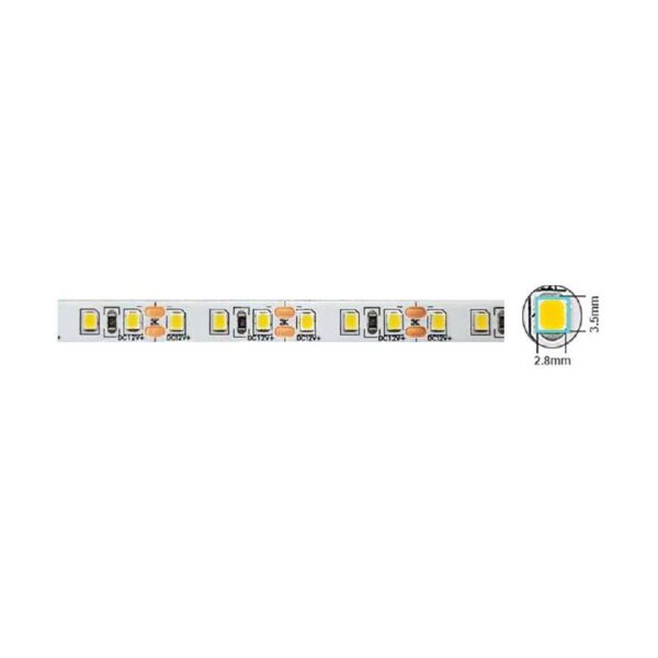 Vito 5540460 LED лента STRIP PLUS 24V 120x2835. 9.6W. 3M (самозалепваща лента). 8mm. IP20. 3000K. 5m ролка