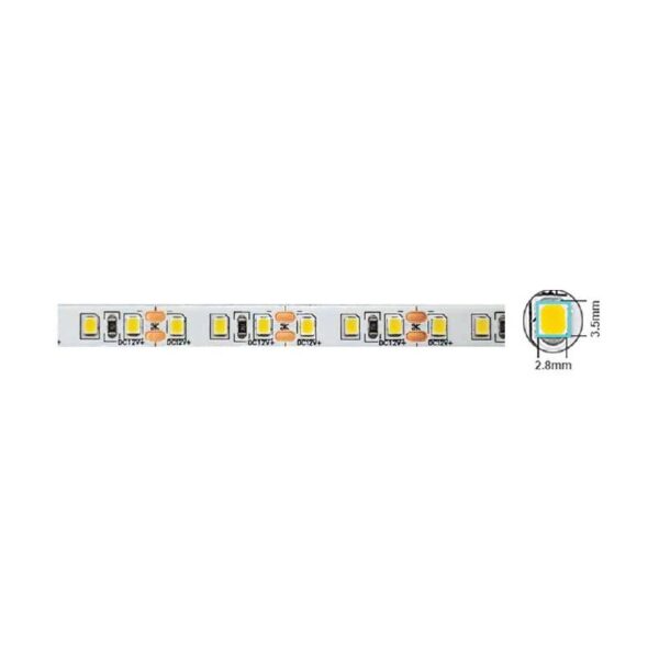 Vito 5540470 LED лента STRIP PLUS 24V 120x2835. 9.6W. 3M (самозалепваща лента). 8mm. IP20. 4000K. 5m ролка