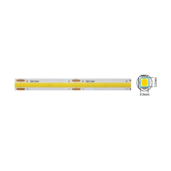 Vito 5540600 LED лента STRIP PLUS 24V 320xCOB. 12W. 3M (самозалепваща лента). 8mm. IP20. 4000K. 5m ролка