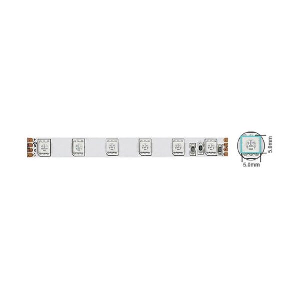 Vito 5540500 LED лента STRIP PLUS 24V 60x5050. 14.4W. 3M (самозалепваща лента). 10mm. IP20. RGB. 5m ролка