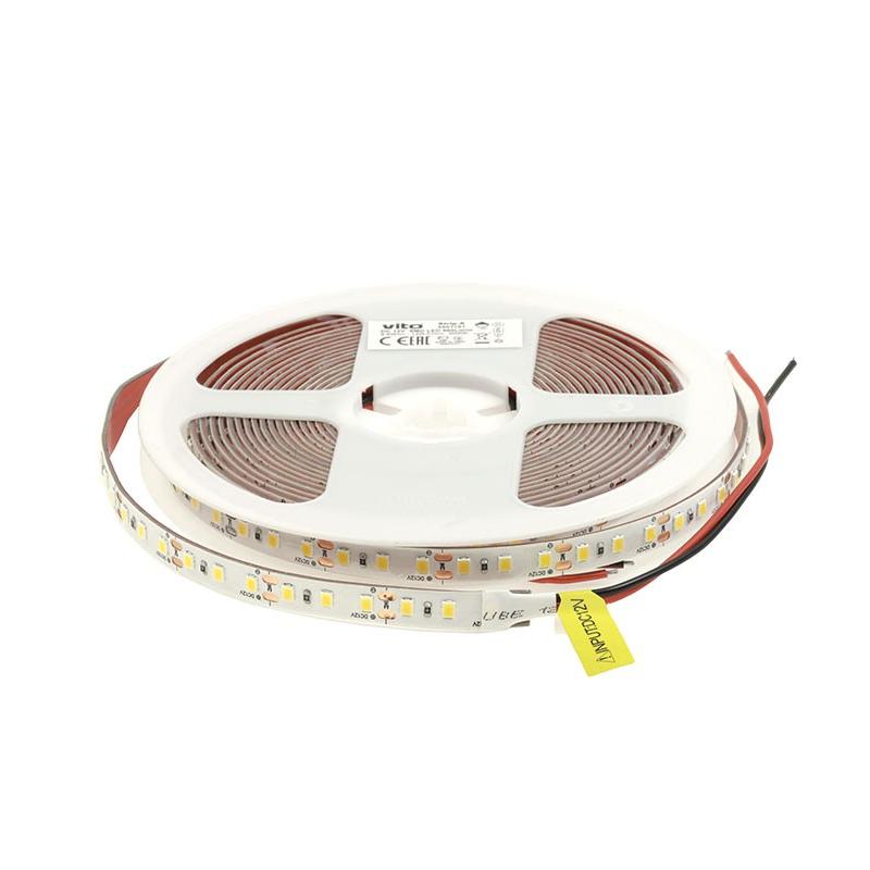 led-strip-plus-2835-120chips-m-96w-m-980lm-3000k-warm-white-24v-dc-ip65-5m-roll-3madhesive-tape-5540760-vito.jpg Vito 5540760 LED Лента PLUS 2835 120 чипа/м. 9.6W/м. 980Lm. 3000K (топла светлина). 24V DC. IP65. 5m ролка. 3M лепяща лента