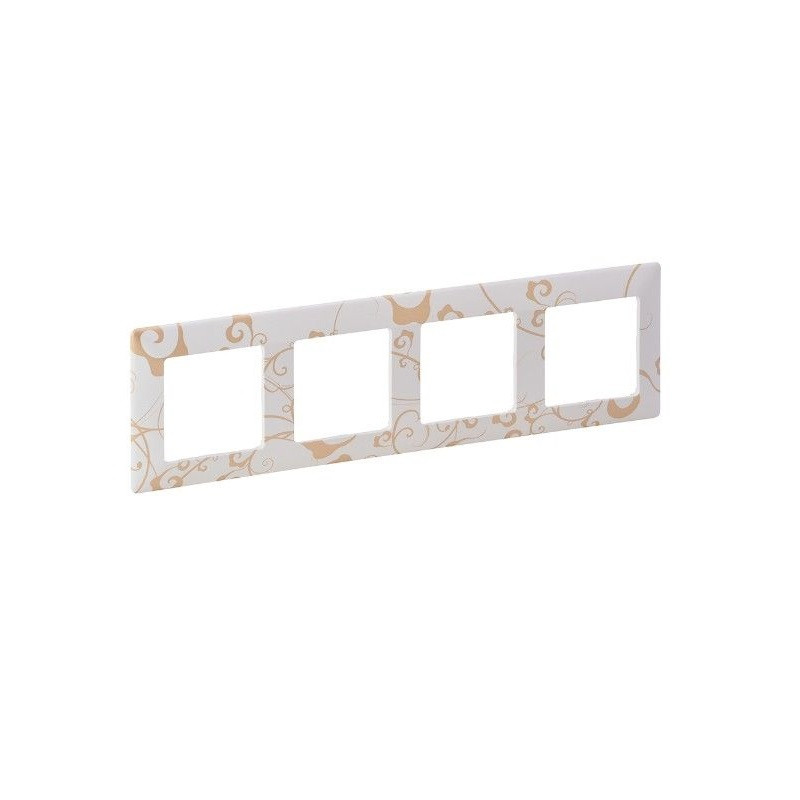 legrand-207.jpg Legrand 3414970454751 ЧЕТВОРНА РАМКА VALENA LIFE БЯЛ ФЛОРАЛ