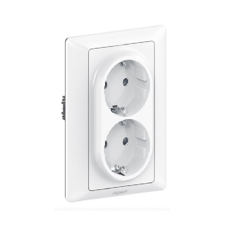 legrand-22.jpg Legrand 3414970472359 ДВОЕН КОНТАКТ ШУКО С ДЕТСКА ЗАЩИТА VALENA LIFE БЯЛ
