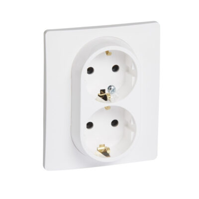 Legrand 3414970682734 ДВОЕН КОНТАКТ ШУКО С ДЕТСКА ЗАЩИТА NILOE БЯЛ