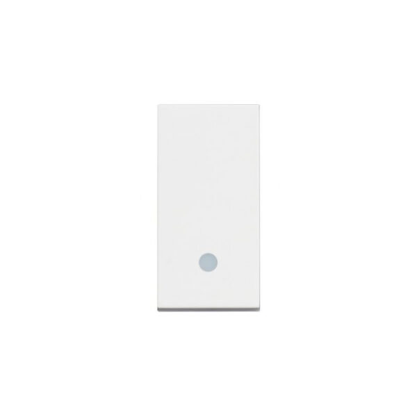 BTicino 8005543632116 ЕДНОПОЛЮСЕН КЛЮЧ 1 МОДОЛЕН с LED ИНДИКАЦИЯ RW4001L CLASSIA БЯЛ