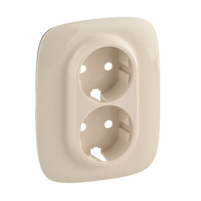 Legrand 3414970480965 ЛИЦЕВ ПАНЕЛ ЗА ДВОЕН КОНТАКТ ШУКО VALENA ALLURE КРЕМ