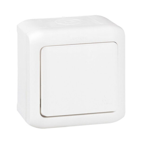 Legrand 3245067823606 ЕДНОПОЛЮСЕН КЛЮЧ 10AX ЗА ОТКРИТ МОНТАЖ FORIX БЯЛ