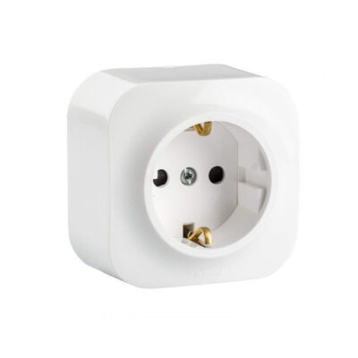 Legrand 3245067824207 КОНТАКТ ШУКО 16А С ДЕТСКА ЗАЩИТА ЗА ОТКРИТ МОНТАЖ FORIX БЯЛ