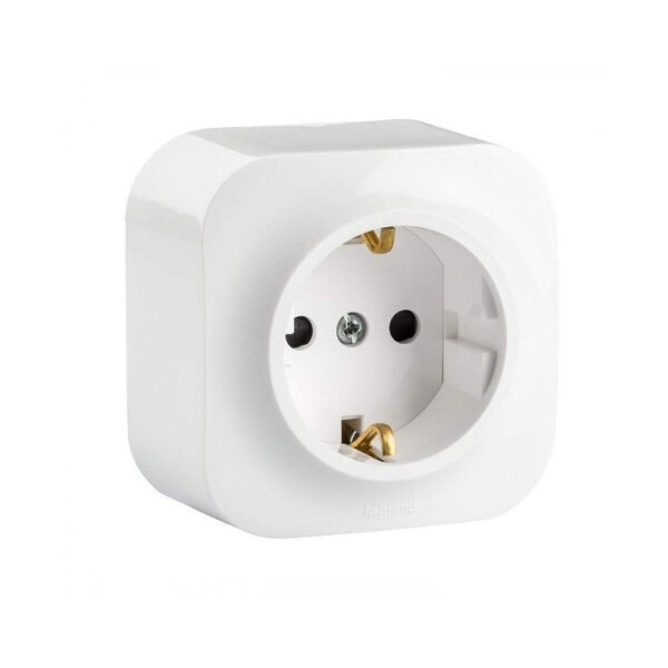 Legrand 3245067824207 КОНТАКТ ШУКО 16А С ДЕТСКА ЗАЩИТА ЗА ОТКРИТ МОНТАЖ FORIX БЯЛ