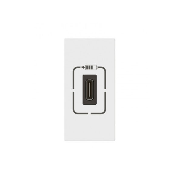 Legrand 3414971268029 ЕДИНИЧЕН USB Type-C КОНТАКТ 077589 1.5A 7.5W MOSAIC БЯЛ