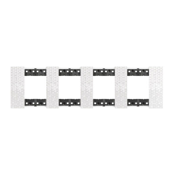 BTicino 8005543654514 ЧЕТВОРНА РАМКА LN KA4802M4MW LIVING NOW ПИКСЕЛ