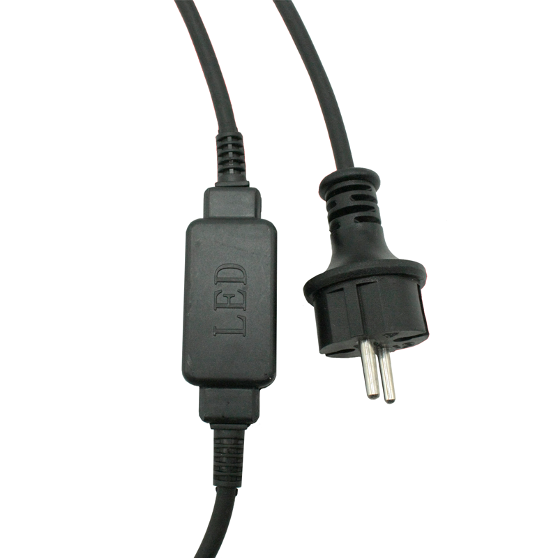 lrp2wb.png ACA Lighting LRP2WB Захранващ кабел щепсел за 2-жилна LED лента – IP44 1.5 м