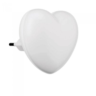 Vito 5200730 МИНИ LED НОЩНА ЛАМПА LOVE 0.5W 2700K БЯЛА 220V EU ЩЕПСЕЛ СЪС СВЕТЛИНЕН СЕНЗОР