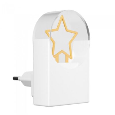 Vito 5200680 МИНИ LED НОЩНА ЛАМПА STAR 0.5W 2700K БЯЛА 220V EU ЩЕПСЕЛ С ПОСТОЯНЕН РЕЖИМ НА РАБОТА