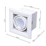 Milagro ML471 BLOCCO БЯЛА ЛАМПА ВГРАДЕН МОНТАЖ 1x7W GU10 LED