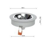 Milagro ML5695 Redondo бяло осветително тяло за вграждане 1xAR111 GU10