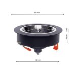 Milagro ML5696 Redondo Black 1xAR111 GU10 осветително тяло за вграждане