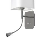 Milagro ML63600 NAPOLI WHITE/CHROME аплик 1xE27 + 1W LED