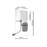 Milagro ML63600 NAPOLI WHITE/CHROME аплик 1xE27 + 1W LED