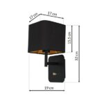Milagro ML6365 NAPOLI BLACK/GOLD аплик 1xE27