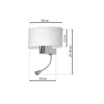 Milagro ML6372 Стенна лампа CASINO WHITE/CHROME 1xE27 + 1W LED