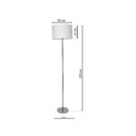 Milagro ML6376 CASINO WHITE/CHROME подова лампа 1xE27