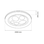 Milagro ML6392 Плафон BUBBLES 24W Ø390 мм