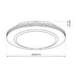 Milagro ML6408 KELLY 48W LED Плафониера Ø480 мм