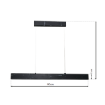 Milagro ML6473 PIERCE BLACK 18W LED висяща лампа