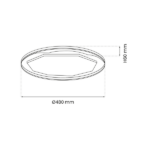 Milagro ML7053 OPTIMA BLACK 52W LED Плафониера Ø480 мм