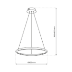 Milagro ML7940 Висяща LED лампа ROTONDA CHROME 27W