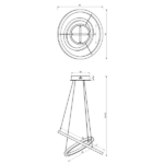 Milagro ML8422 GALAXIA BLACK 46W LED висяща лампа