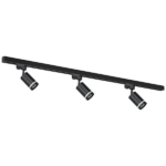 Milagro ML8721 Комплект шини 3xPipe Ring GU10 + водач 1 5m - черен