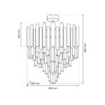 Milagro ML8806 Кристален Плафон MADISON GOLD 9xE14