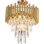 Milagro ML8806 Кристален Плафон MADISON GOLD 9xE14
