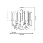 Milagro ML8810 Кристален Плафон ASPEN GOLD 6xE14